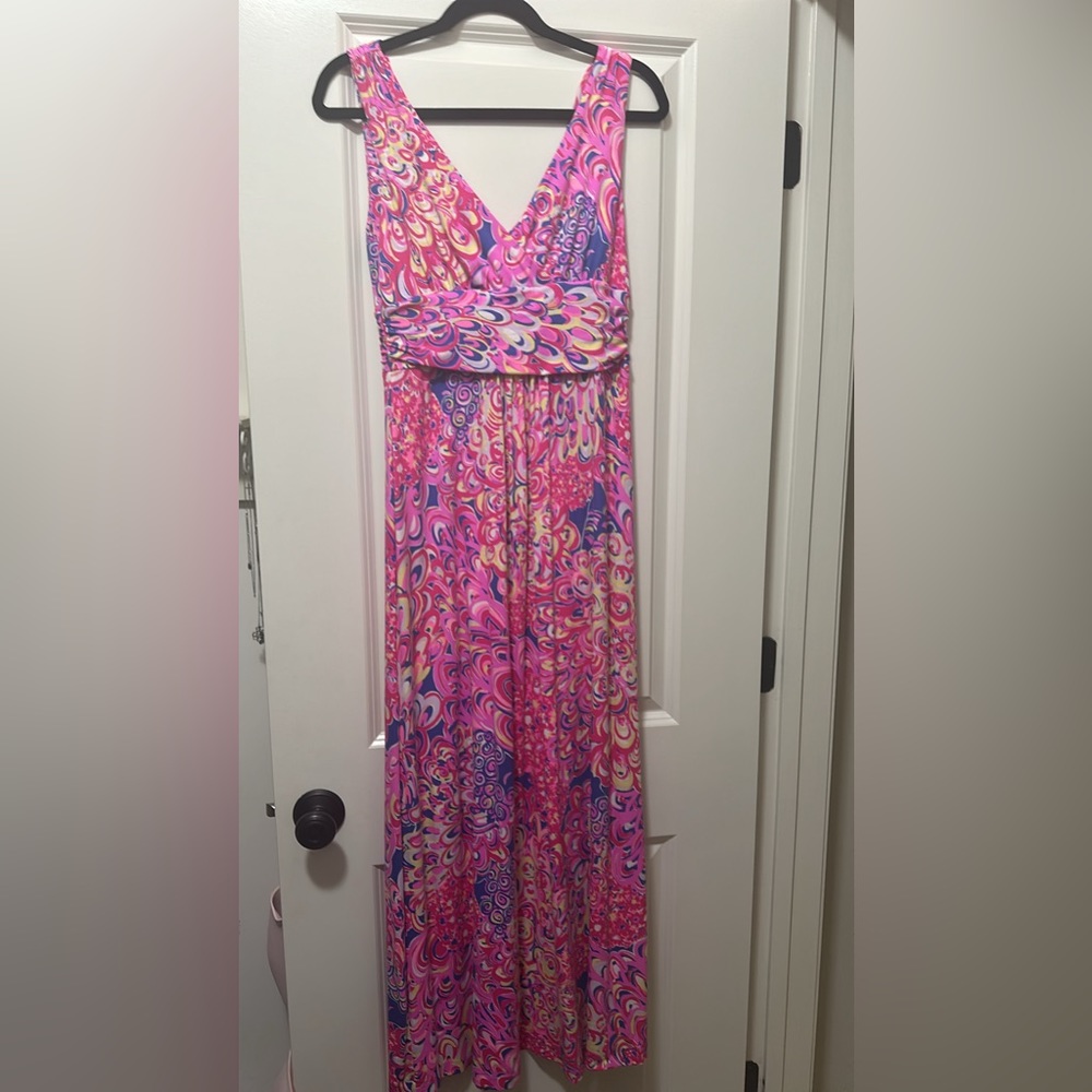 Lilly Pulitzer Lilly’s Lagoon pop up print Sloane Maxi medium